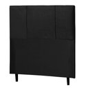 Ver imagem 1 de Cabeceira Cama Box Solteiro Donna 90Cm Suede Preto - Abmaza