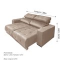 Ver imagem 3 de Sofá 3080 2 Lugares Retrátil e Reclinável Mamflex Veludo Choco