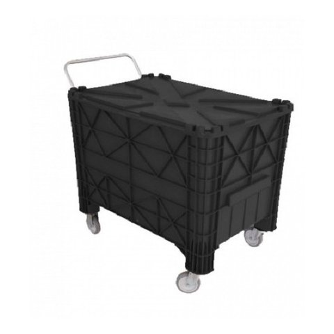 Caixa Completa C/ Tampas, Rodas, Cabo 370 Litros Preto