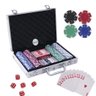 Maleta Poker 200 Fichas Aluminio Profissional Jogo Oficial Baralho Dados Kit Completo - 1