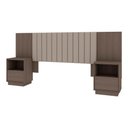 Ver imagem 5 de Cabeceira Casal Extensível com Mesa de Cabeceira - Liz - Robel Móveis - Cappuccino