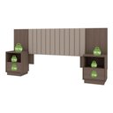 Ver imagem 4 de Cabeceira Casal Extensível com Mesa de Cabeceira - Liz - Robel Móveis - Cappuccino