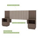 Ver imagem 2 de Cabeceira Casal Extensível com Mesa de Cabeceira - Liz - Robel Móveis - Cappuccino