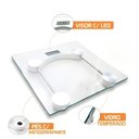 Ver imagem 2 de Balança Digital Corporal Quadrada Vidro Temperado 180kg