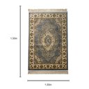 Ver imagem 3 de Tapete Persa Azul com Bege Ideal para Quarto e Sala 100x150