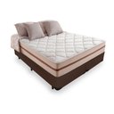 Ver imagem 1 de Cama Box Casal Bipartido Tecido Sintético Marrom com Colchão Pillow Angel - Bello Box - Molas Ensaca