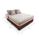Ver imagem 2 de Cama Box Casal Bipartido Tecido Sintético Marrom com Colchão Pillow Angel - Bello Box - Molas Ensaca