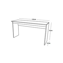 Mesa de Escritório 135x44 com Engrosso - 2