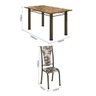 Conjunto Sala de Jantar com Mesa Tampo de Madeira e 6 Cadeiras Dubai Espresso Móveis - 3