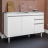 Balcao Pia Gabinete Cozinha 120cm S/tampo 3 Portas 2 Gavetas Cor,:branco - 1