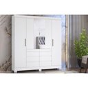 Ver imagem 1 de Guarda Roupa 4 Portas (2 C- Espelho) e 6 Gavetas Cádis Branco - Demóbile