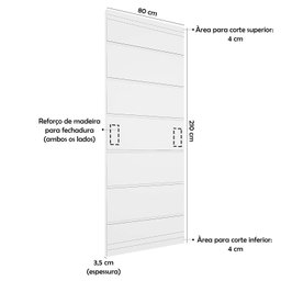 Porta de Madeira Frisada U.v 210cm X 80cm -r50vl:cerejeira - 4