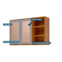 Ver imagem 4 de Armário Aéreo Cozinha Modulado Brilhante C/ 2 Portas 120cm Cinamomo/off White - Mgm