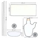 Ver imagem 2 de Kit Sushi Comida Japonesa Porcelana 4 Pessoas Azul Mesclado 9 peças + Hashi Molheira 110mL Prattos