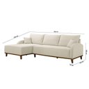 Ver imagem 5 de Sofá Albano Linho 300cm Chaise Lado Esquerdo Meu Sofá Online A302 Linho Branco