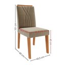 Ver imagem 4 de Mesa de Jantar Agata Mdf com 4 Cadeiras Estofadas Suede Molci Joli