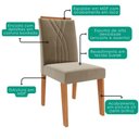 Ver imagem 6 de Mesa de Jantar Agata Mdf com 4 Cadeiras Estofadas Suede Molci Joli