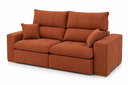 Ver imagem 1 de Sofá Thor Retrátil e Reclinável com Molas Ensacadas e Pillow Top de 18cm:Veludo Terracota/2,30