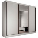 Ver imagem 1 de Guarda Roupa Casal 3 Portas de Correr e 8 Gavetas c/ 1 Espelho Diamond Plus Branco - Novo Horizonte