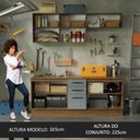 Ver imagem 6 de Kit com 2 Balcões e 2 Armários Aéreos Multiuso 200cm Agata Madesa