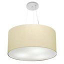 Ver imagem 1 de Lustre Pendente Cilíndrico Vivare Md-4189 Cúpula em Tecido 50x30cm - Bivolt Algodão-crú 127/220v