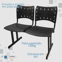 Ver imagem 2 de Cadeira Iso Pp Rp Longarina 2 Lugares Color Vermelho