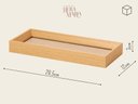 Ver imagem 2 de Bandeja Decorativa Decoração Sala Mesa em Linho e Mdf
