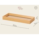 Ver imagem 2 de Bandeja Decorativa Decoração Sala Mesa em Linho e Mdf