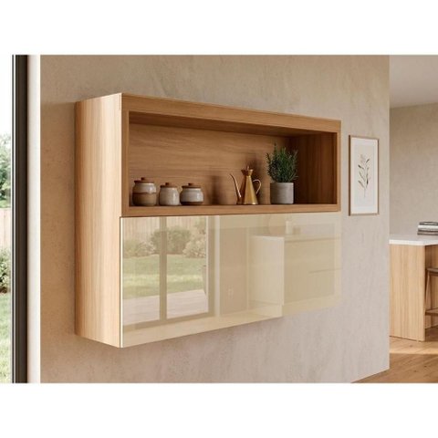Armário Cozinha Marquesa 1 Porta 120cm Nature Nesher