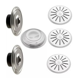 Kit Piscina Alvenaria Jatos Retorno Ralo Anti Hair Aspiração Inox - 1