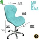 Ver imagem 4 de Conjunto Escrivaninha com Nichos Cedro e Cadeira Slim Estofada - Melanie Ciano