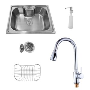 Kit Cuba Pia Gourmet Luxo Prizi Aço Inox 304 SB6042 + Tornei