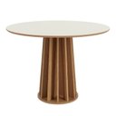 Ver imagem 3 de Conjunto de Mesa de Jantar com 4 Cadeiras Marrom/Off White/Freijó