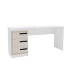 Ver imagem 2 de Mesa para Escritório Valência 3 Gavetas Creme/branco - Politorno