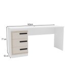 Ver imagem 4 de Mesa para Escritório Valência 3 Gavetas Creme/branco - Politorno