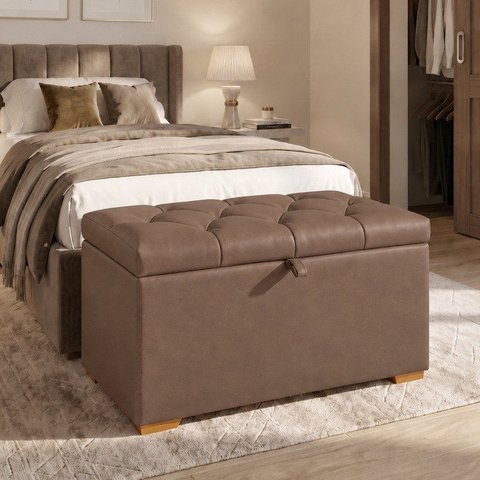Puff Baú Cama 90x58x58cm Paris