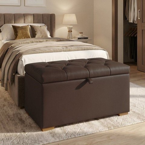 Puff Baú Cama 90x58x58cm Paris