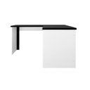 Ver imagem 3 de Mesa de Escritório de Canto 140x100x45 Cm Casavezi Branco com Preto