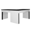 Ver imagem 1 de Mesa de Escritório de Canto 140x100x45 Cm Casavezi Branco com Preto