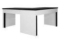Ver imagem 1 de Mesa de Escritório de Canto 140x100x45 Cm Casavezi Branco com Preto
