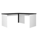Ver imagem 4 de Mesa de Escritório de Canto 140x100x45 Cm Casavezi Branco com Preto