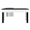 Ver imagem 2 de Mesa de Escritório de Canto 140x100x45 Cm Casavezi Branco com Preto