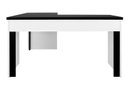Ver imagem 2 de Mesa de Escritório de Canto 140x100x45 Cm Casavezi Branco com Preto