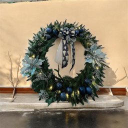Guirlanda 195 Galhos com Led's Decorada Azul - 90cm - 3