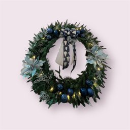 Guirlanda 195 Galhos com Led's Decorada Azul - 90cm - 2