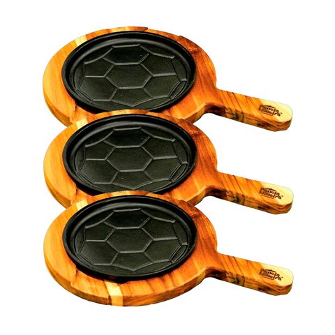Kit 3 Chapas Petisco Redonda Copa 2022 com Suporte 20x4cm