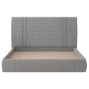 Ver imagem 3 de Cama Queen Flutuante com Cabeceira 160cm Astra S04 Linho Cinza - Lyam Decor