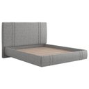 Ver imagem 1 de Cama Queen Flutuante com Cabeceira 160cm Astra S04 Linho Cinza - Lyam Decor
