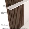 Rack com Painel Suspenso Camboriú para TV de até 70 - Branco/Nogueira - 2