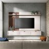 Rack com Painel Suspenso Camboriú para TV de até 70 - Branco/Nogueira - 1